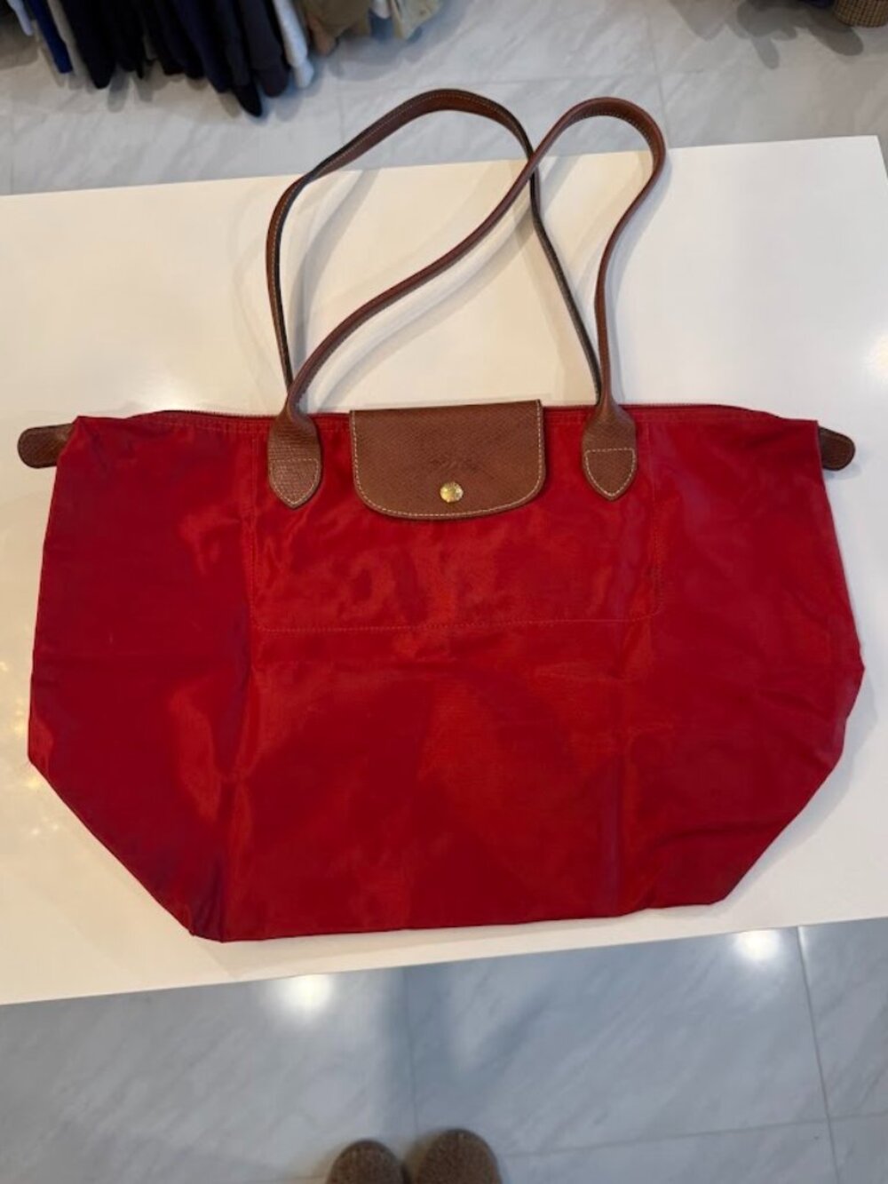 Longchamp Le Pliage Large Nylon Tote | Red